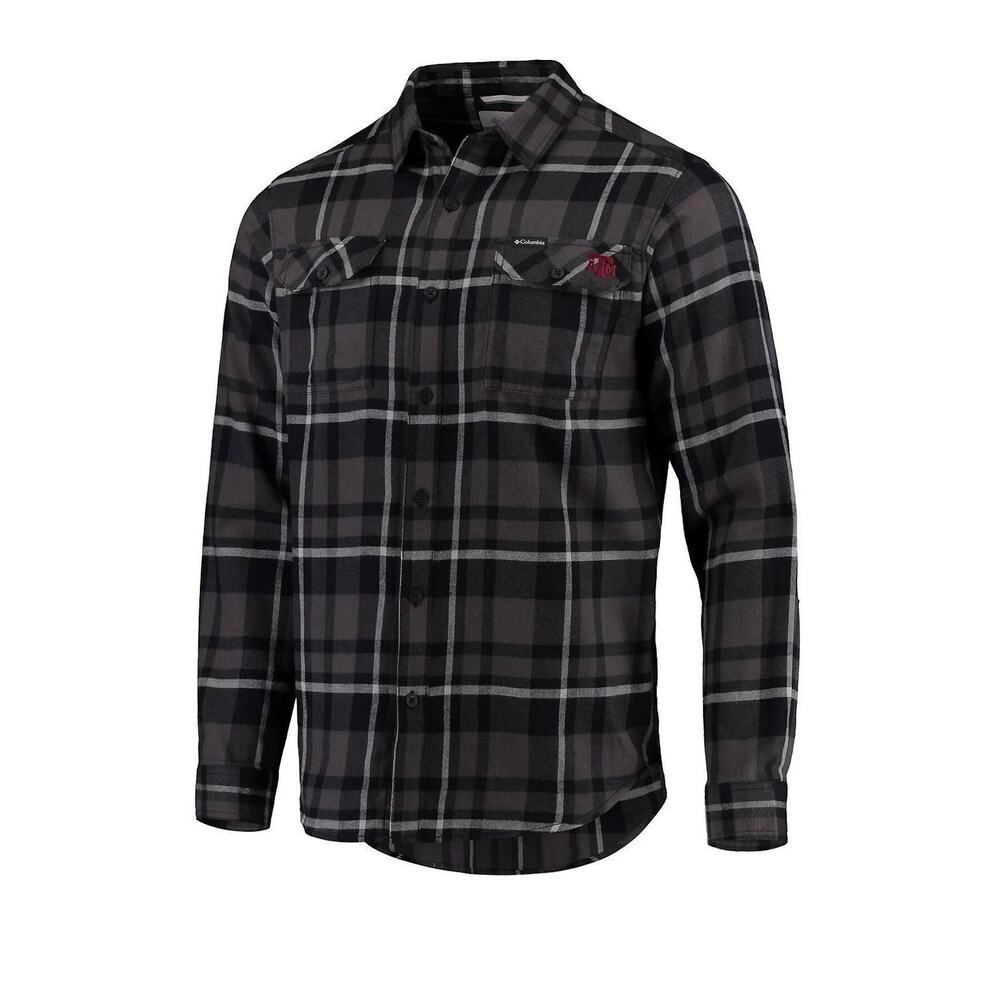 NWT❤️Men's Columbia Texas A&M Aggies Plaid Flare Gun Long Sleeve szXL